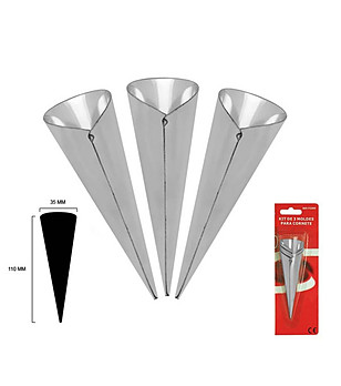 Комплект от 3 форми за фунийки снимка