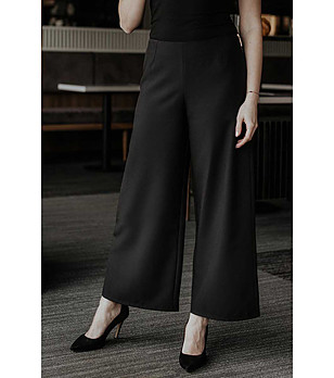 Черен елегантен дамски панталон Keila снимка