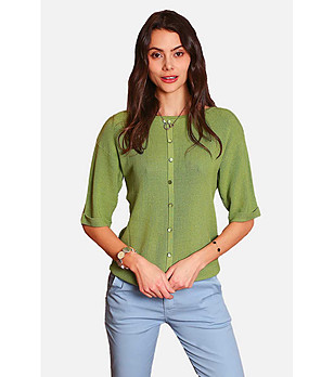 Зелена дамска блуза Zaria снимка