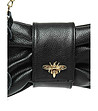 Черна дамска кожена чанта тип пеперуда Karimа-3 снимка