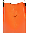 Малка оранжева кожена чанта Andrina-3 снимка