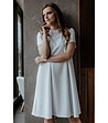 Бяла рокля с яка Shaya-2 снимка