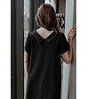 Черна рокля с яка Shaya-3 снимка