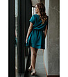 Елегантна рокля в цвят емералд Ksenia-1 снимка
