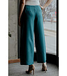 Елегантен дамски панталон в цвят емералд Keila-1 снимка