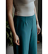 Елегантен дамски панталон в цвят емералд Keila-2 снимка