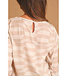 Дамска блуза в екрю и бежово-3 снимка