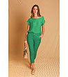 Дамска зелена блуза-4 снимка