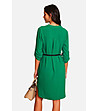 Зелена рокля с асиметрична дължина Linela-1 снимка