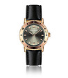 Дамски часовник в розовозлатисто с черна каишка Rome-0 снимка