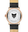 Дамски часовник в розовозлатисто с черна каишка Rome-3 снимка