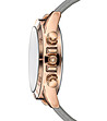 Розовозлатист дамски часовник със сива кожена верижка Valencia-2 снимка