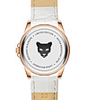 Дамски розовозлатист часовник с бяла каишка Verona-3 снимка