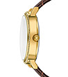 Златист дамски часовник с кафява каишка Marbella-2 снимка