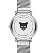 Сребрист дамски часовник с черен циферблат Lisbon-2 снимка