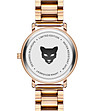 Дамски розовозлатист часовник с черен циферблат Bologna-3 снимка