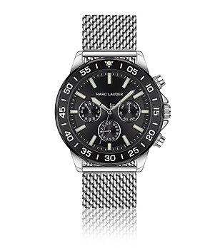 Мъжки часовник в сребристо и черно Avignon снимка