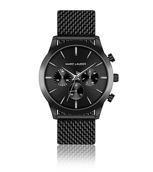 Черен мултифункционален мъжки часовник London снимка