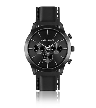 Мъжки черен мултифункционален часовник London снимка