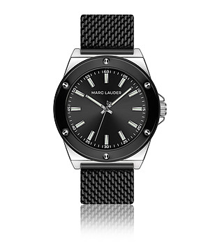 Мъжки часовник в черно и сребристо Cologne снимка