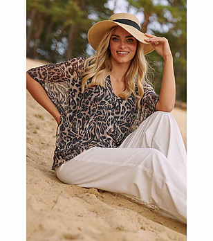 Дамска блуза с леопардов принт Alseia снимка