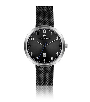 Мъжки часовник в сребристо и черно Carshalton снимка