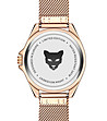 Розовозлатист дамски часовник с бял циферблат Malaga-3 снимка