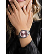 Сребрист дамски часовник с розов циферблат St. Tropez-1 снимка
