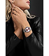 Дамски сребрист часовник с розов циферблат St. Tropez-1 снимка