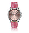 Сребрист дамски часовник с розова каишка St. Tropez-0 снимка