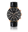 Мъжки часовник хронограф в черно и златисто с каишка Milan-0 снимка