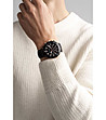 Мъжки часовник хронограф в черно и златисто с каишка Milan-1 снимка