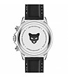 Черен мъжки часовник със силиконова каишка Avignon-3 снимка