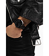 Черен мъжки часовник с каишка от естествена кожа Perth-1 снимка