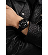 Черен мултифункционален часовник със силиконова каишка London-1 снимка
