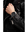 Мултифункционален сребрист мъжки часовник Mykonos-1 снимка