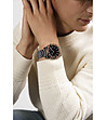 Сребрист мъжки часовник с розовозлатист панел Berlin-1 снимка
