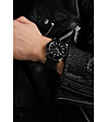 Мъжки часовник в черно и сребристо Cologne-1 снимка