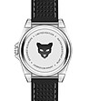 Мъжки часовник в сребристо и черно със силиконова каишка Cologne-3 снимка