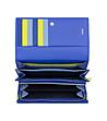 Дамски кожен портфейл в синьо Madeira с RFID защита-3 снимка