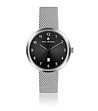 Сребрист мъжки часовник с черен циферблат Carshalton-0 снимка