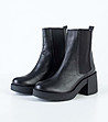 Дамски черни боти от естествена кожа Amara-3 снимка