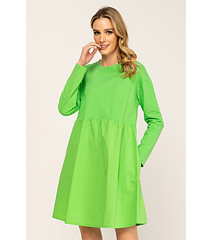 Зелена оversize памучна рокля Gisele снимка