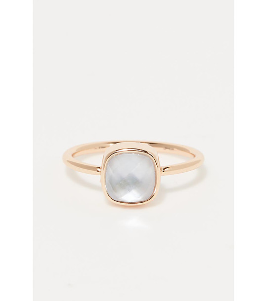 Позлатен дамски пръстен с естествен камък Aénor снимка