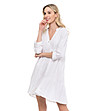 Бяла рокля с бродерии Tonina-0 снимка