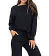 Черна памучна дамска блуза Varina-2 снимка