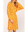 Оранжева рокля с принт в жълто Imia-2 снимка