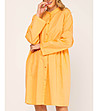 Памучна жълта ovesize рокля Reli-2 снимка