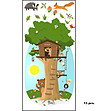 Декоративен стикер - пано Children's tree house-1 снимка