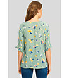 Светлозелена дамска блуза с флорален принт Pavla-1 снимка